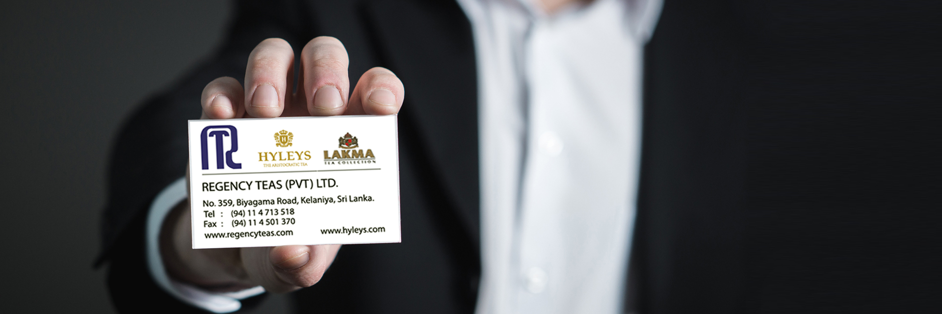 Regency Teas contact card