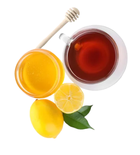 Tea with honey and lemon