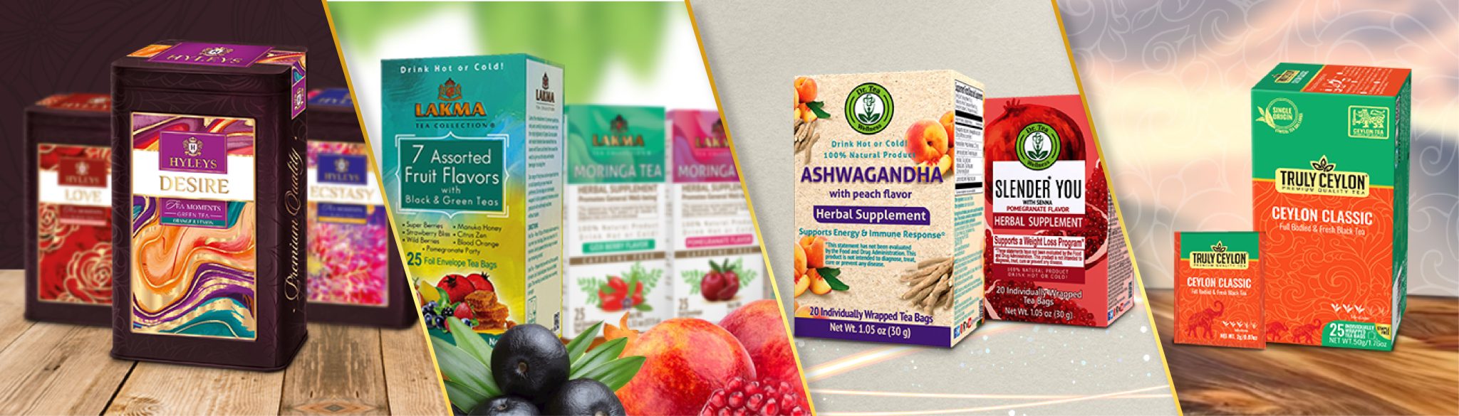Hyleys, Lakma, Dr. Tea and Truly Ceylon product ranges