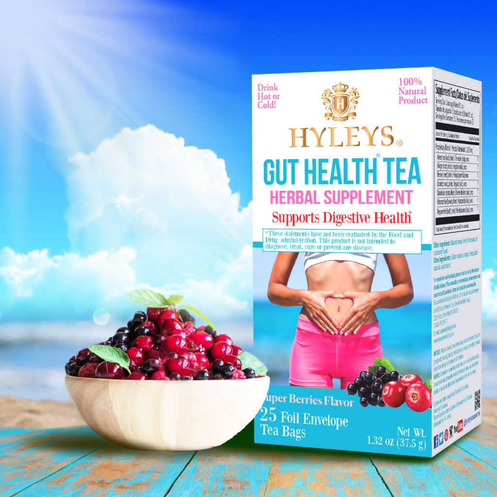 GUT HEALTH TEA SUPER BERRIES FLAVOR 25 FOIL ENVELOPE TEA BAGS GUT HEALTH TEA SUPER BERRIES FLAVOR 25 FOIL ENVELOPE TEA BAGS