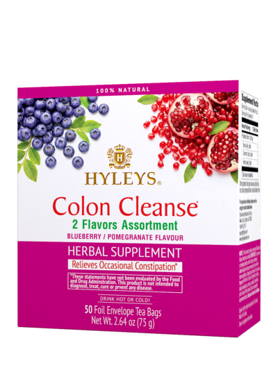 COLON CLEANSE 2 FLAVOR ASSORTMENT – 50 FOIL ENVELOPE TEA BAGS