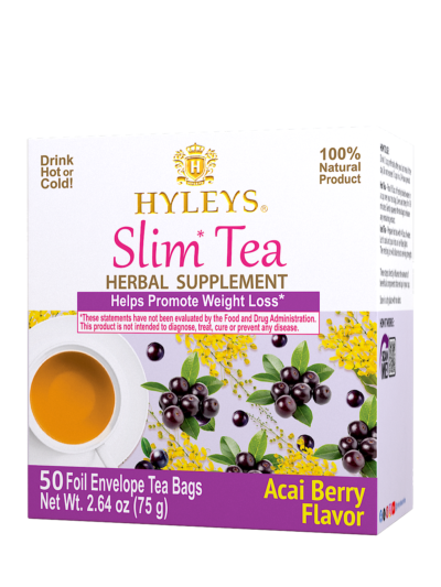 SLIM TEA ACAI BERRY FLAVOR - 50 FOIL ENVELOPE TEA BAGS