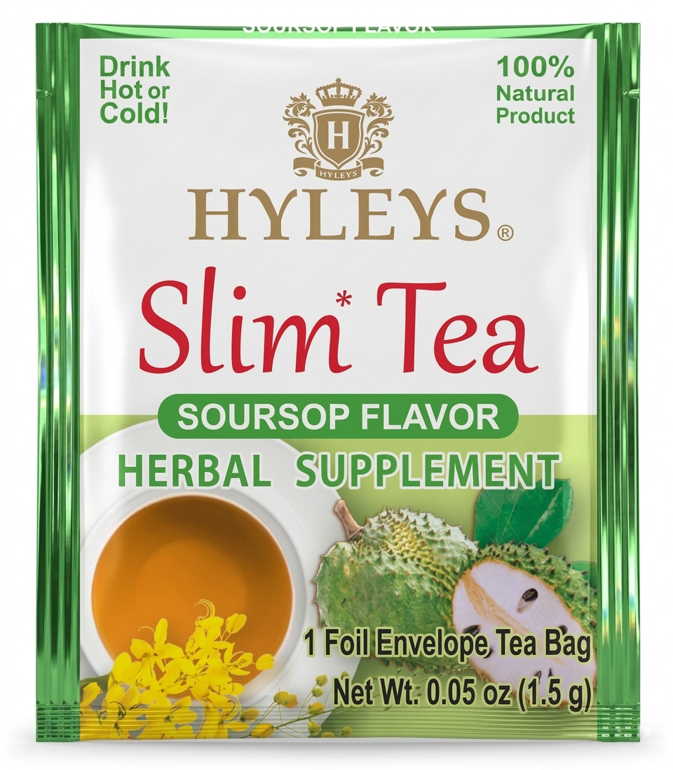 SLIM TEA SOURSOP FLAVOR-25 FOIL ENVELOPE TEA BAGS - Image 3